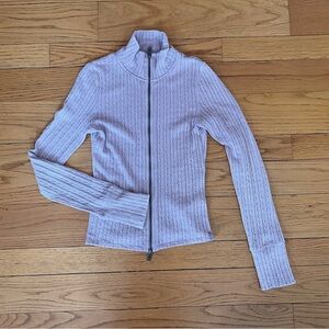 We The Free Lavender Ribbed Cardigan